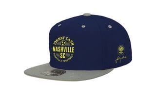 Nashville SC x Johnny Cash Navy Gray Fitted Hat by Nashville SC x Johnny Cash x Mitchell And Ness
