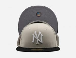 New York Yankees Scruff God Bone Black 59Fifty Fitted Hat by MLB x New Era Front