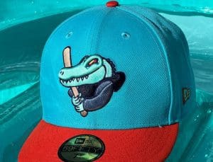 Alligator Light Blue Orange 59Fifty Fitted Hat by Uprok x Dionic x New Era