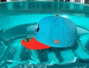 Alligator Light Blue Orange 59Fifty Fitted Hat by Uprok x Dionic x New Era Side