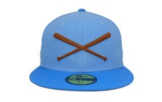 Crossed Bats Logo Sky Blue 59Fifty Fitted Hat by JustFitteds x New Era