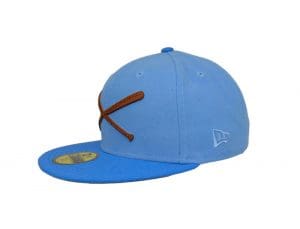 Crossed Bats Logo Sky Blue 59Fifty Fitted Hat by JustFitteds x New Era Left