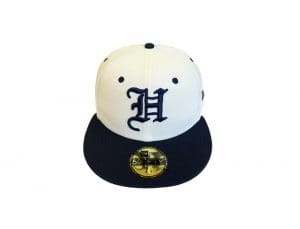 H Pride Chrome Navy 59Fifty Fitted Hat by Fitted Hawaii x New Era Front