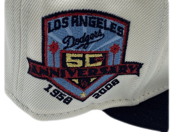 Los Angeles Dodgers Cream NWA Custom 59Fifty Fitted Hat by MLB x New Era Strictly Fitteds