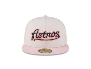MLB Just Caps Stone Pink 59Fifty Fitted Hat Collection by MLB x New Era Front