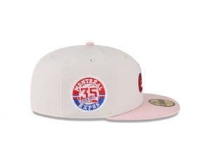 MLB Just Caps Stone Pink 59Fifty Fitted Hat Collection by MLB x New Era Patch