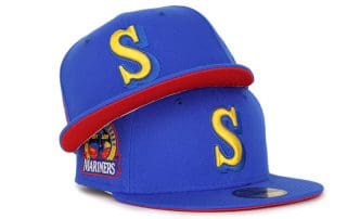 Seattle Mariners 30th Anniversary Blue Red 59Fifty Fitted Hat by MLB x New Era