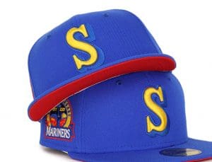 Seattle Mariners 30th Anniversary Blue Red 59Fifty Fitted Hat by MLB x New Era Right