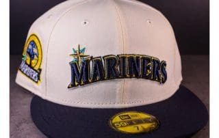 Seattle Mariners 30th Anniversary Chrome White Navy 59Fifty Fitted Hat by MLB x New Era