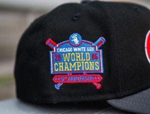 Chicago White Sox 2005 World Champions Black Charcoal 59Fifty Fitted Hat by MLB x New Era Patch
