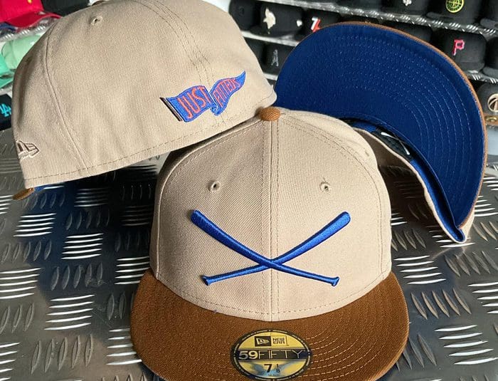 Crossed Bats Logo Jack Camel 59Fifty Fitted Hat by JustFitteds x New Era