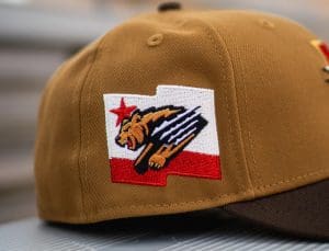 Fresno Grizzlies Khaki Mocha 59Fifty Fitted Hat by MiLB x New Era Patch