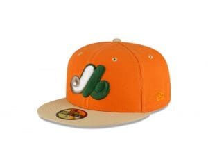 MLB Just Caps Orange Popsicle 59Fifty Fitted Hat Collection by MLB x New Era Left