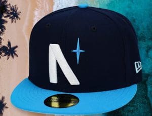 North Star Oceanside Beach Blue 59Fifty Fitted Hat by Noble North x New Era