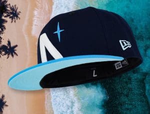 North Star Oceanside Beach Blue 59Fifty Fitted Hat by Noble North x New Era Front