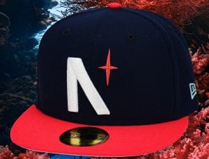 North Star Oceanside Blue Coral 59Fifty Fitted Hat by Noble North x New Era Front