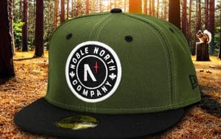 Classic Patch Olive Black 59Fifty Fitted Hat by Noble North x New Era