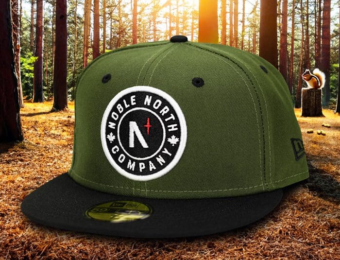 Classic Patch Olive Black 59Fifty Fitted Hat by Noble North x New Era
