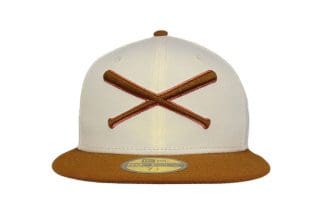 Crossed Bats Logo Chrome Brown 59Fifty Fitted Hat by JustFitteds x New Era