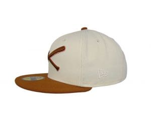 Crossed Bats Logo Chrome Brown 59Fifty Fitted Hat by JustFitteds x New Era Left