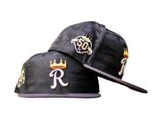 Kansas City Royals 50th Anniversary Black Camo Charcoal 59Fifty Fitted Hat by MLB x New Era
