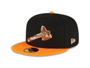 MLB Just Caps Orange Visor 59Fifty Fitted Hat Collection by MLB x New Era Left