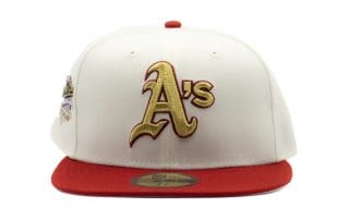 Oakland Athletics 1989 World Series Battle Of The Bay White Red 59Fifty Fitted Hat by MLB x New Era