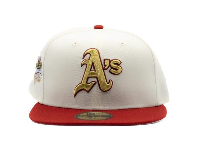 Oakland Athletics 1989 World Series Battle Of The Bay White Red 59Fifty Fitted Hat by MLB x New Era