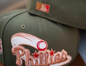 Philadelphia Phillies 1996 All-Star Game Olive Peanut 59Fifty Fitted Hat by MLB x New Era Back
