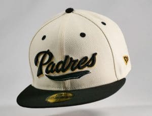 San Diego Padres 40th Anniversary Black White Gold 59Fifty Fitted Hat by MLB x New Era Front