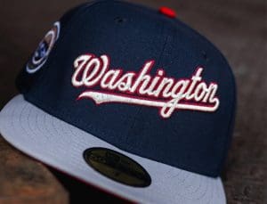 Washington Nationals 2008 Inaugural Season Navy Grey 59Fifty Fitted Hat by MLB x New Era Front