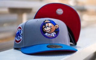 Chicago Cubs Clark The Bear Grey Royal 59Fifty Fitted Hat by MLB x New Era