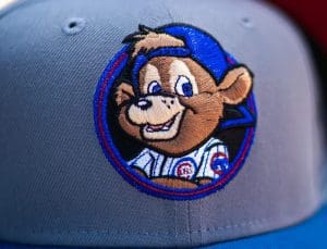Chicago Cubs Clark The Bear Grey Royal 59Fifty Fitted Hat by MLB x New Era Front