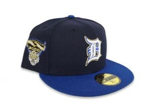 Detroit Tigers 2000 Tiger Side Patch Navy Blue 59Fifty Fitted Hat by MLB x New Era Front