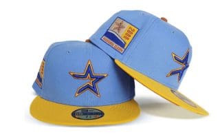 Houston Astros 2000 Inaugural Season Steel Blue Yellow 59Fifty Fitted Hat by MLB x New Era