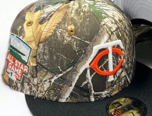 Minnesota Twins Realtree Black Glow In the Dark 59Fifty Fitted Hat by MLB x New Era Front