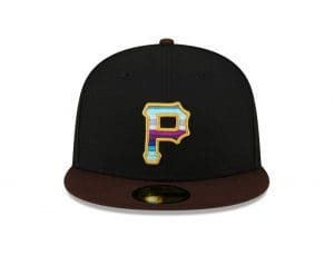 MLB Just Caps Black Crown 59Fifty Fitted Hat Collection by MLB x New Era Front