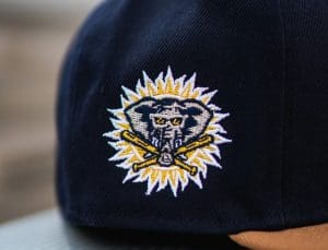 Oakland Athletics Navy Khaki 59Fifty Fitted Hat by MLB x New Era Patch