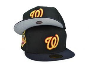 Washington Nationals 2019 World Champions Black Navy 59Fifty Fitted Hat by MLB x New Era Front