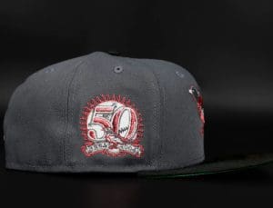 Baltimore Orioles 50 Years Anniversary Graphite Black 59Fifty Fitted Hat by MLB x New Era Patch