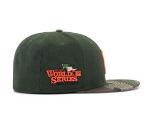 Boston Red Sox Upside Down Dark Seaweed Woodland Camouflage 59Fifty Fitted Hat by MLB x New Era Patch