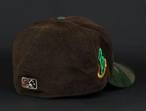 Buffalo Bisons Sliding Bison Mahogany Corduroy Woodland Camo 59Fifty Fitted Hat by MiLB x New Era Back