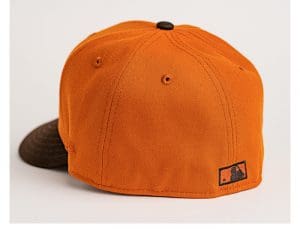 Chicago Cubs Burnt Orange Burnt Wood 59Fifty Fitted Hat by MLB x New Era Back