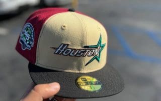 Houston Astros Script 2-Tone Brick 59Fifty Fitted Hat by MLB x New Era