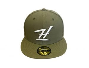 Kalai Green Bark 59Fifty Fitted Hat by Fitted Hawaii x New Era Front