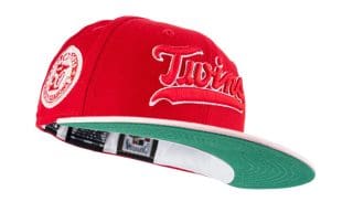 Minnesota Twins Scarlet Bloom 59Fifty Fitted Hat by MLB x New Era