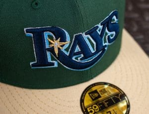 Tampa Bay Rays Tropicana Field Forest Beige 59Fifty Fitted Hat by MLB x New Era Front