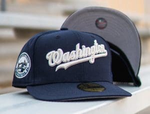 Washington Nationals 2000 Inaugural Grey Navy 59Fifty Fitted Hat by MLB x New Era