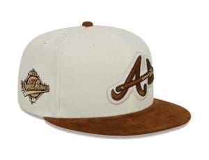Atlanta Braves White Brown Corduroy 59Fifty Fitted Hat by MLB x New Era