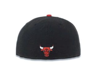 Chicago Bulls Wolverine Black Red 59Fifty Fitted Hat by NBA x New Era Back